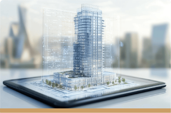 OVIVIA AI-powered BIM (Building Information Modeling) for Smart Buildings. Digital Twin technology optimizing energy efficiency, reducing operational costs, and ensuring regulatory compliance.